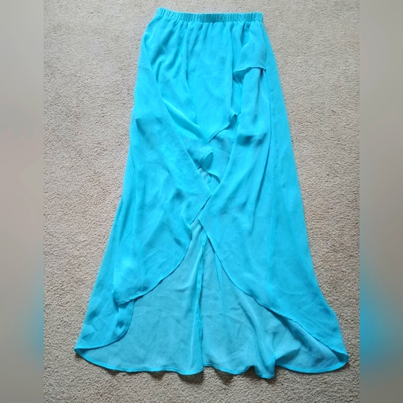 Aqua Sheer Beach Wear Skirt, Size Small, Like New - Picture 2 of 4